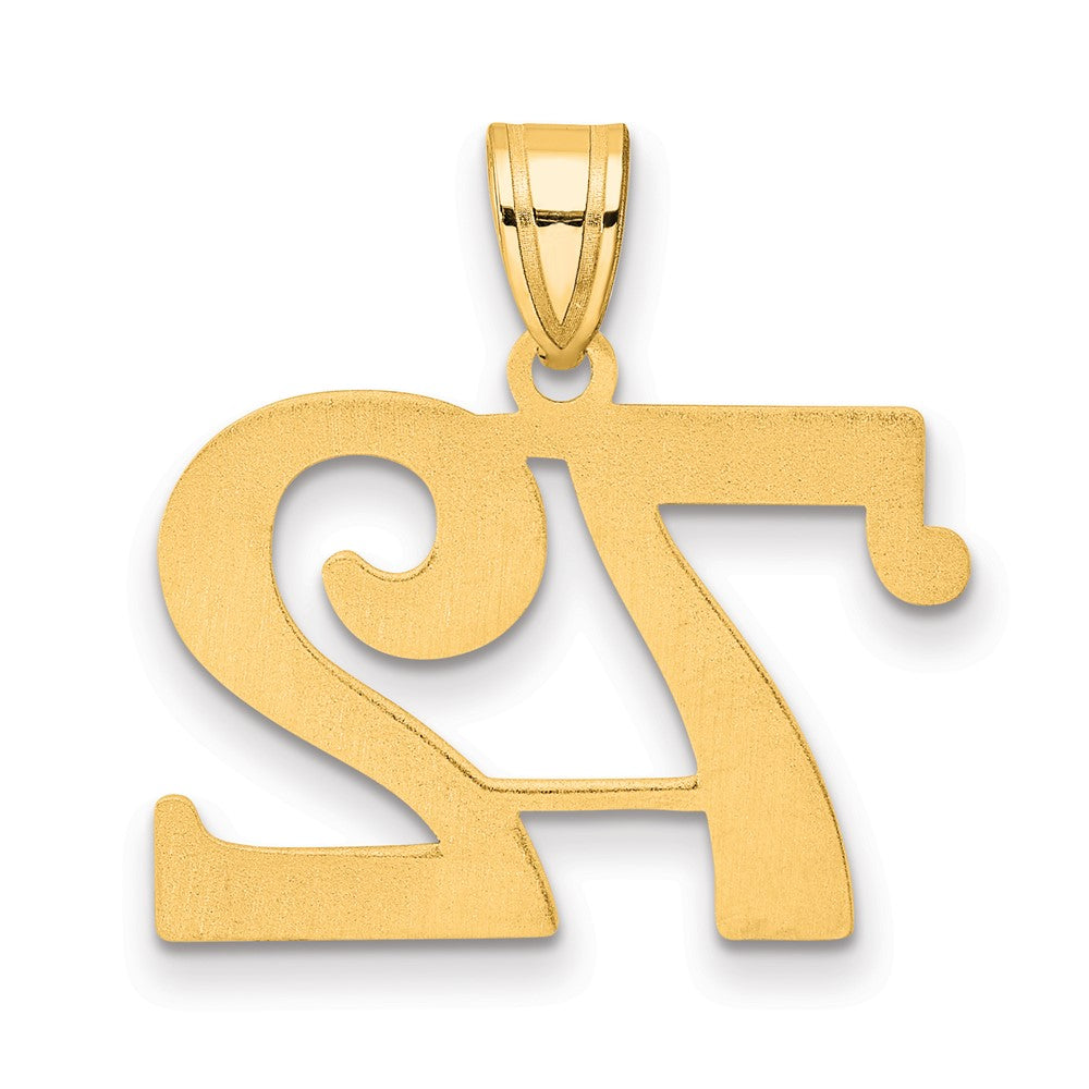14k Polished Number 72 Pendant