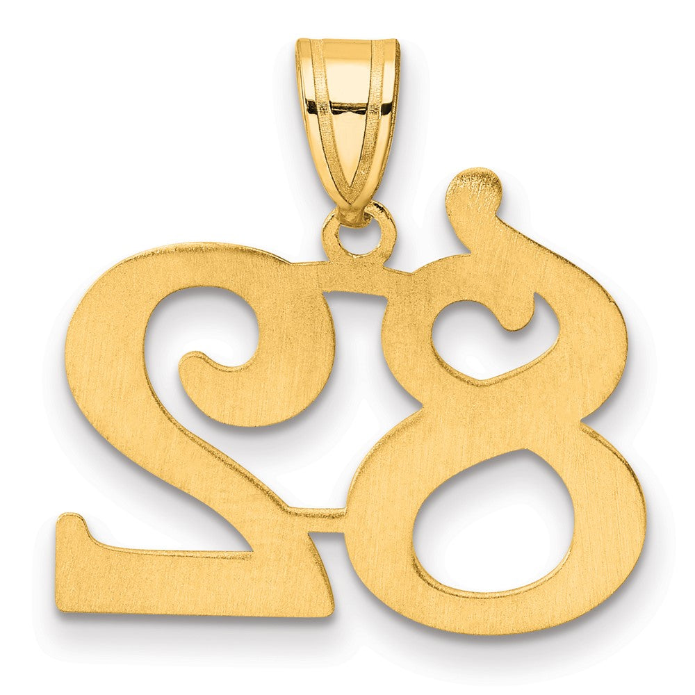 14k Polished Number 82 Pendant