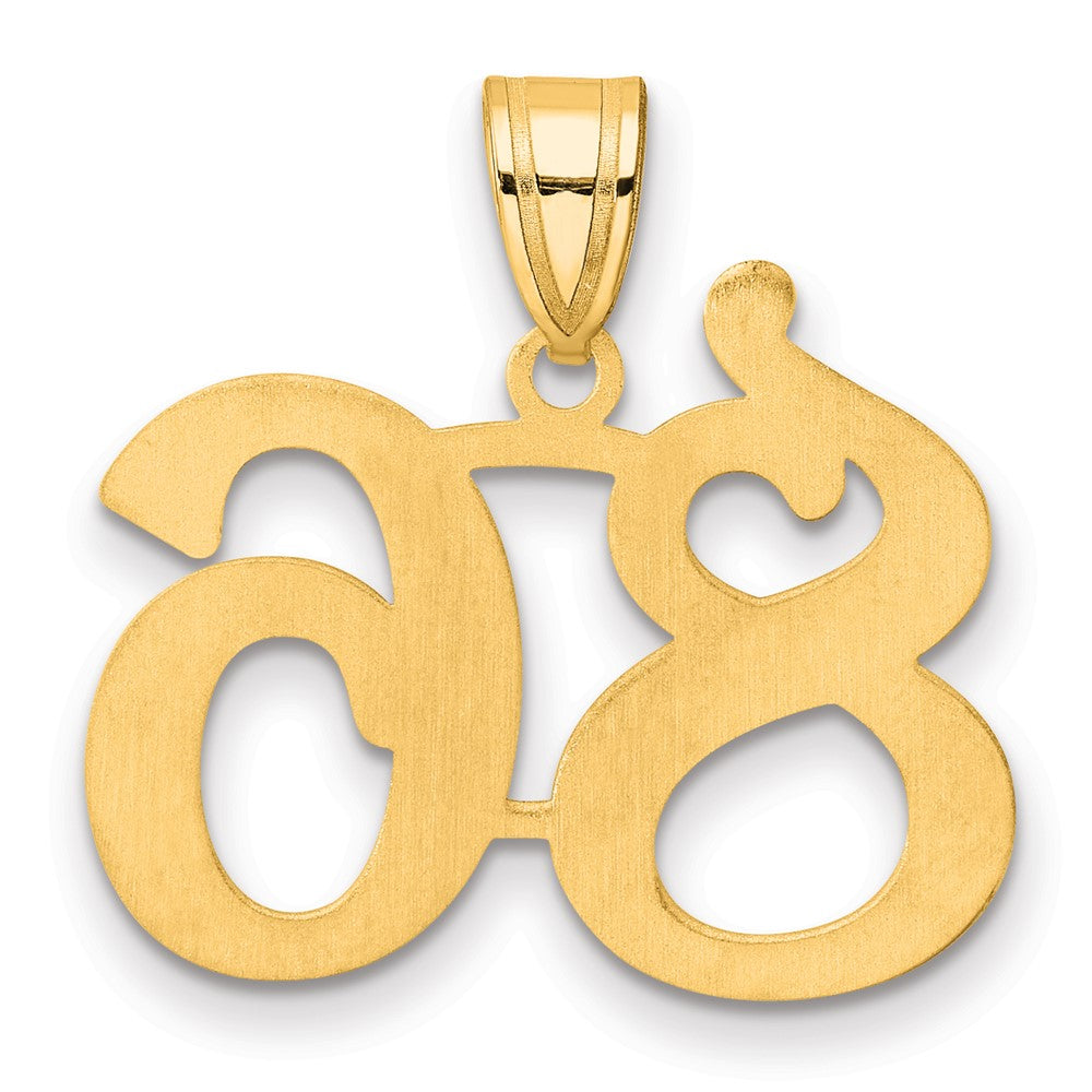 14k Polished Number 86 Pendant