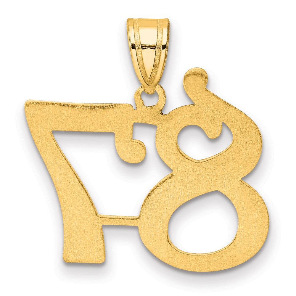 14k Polished Number 87 Pendant