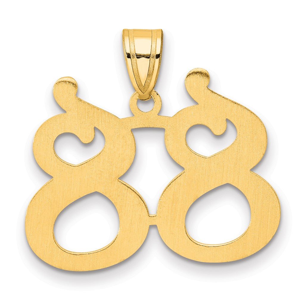 14k Polished Number 88 Pendant