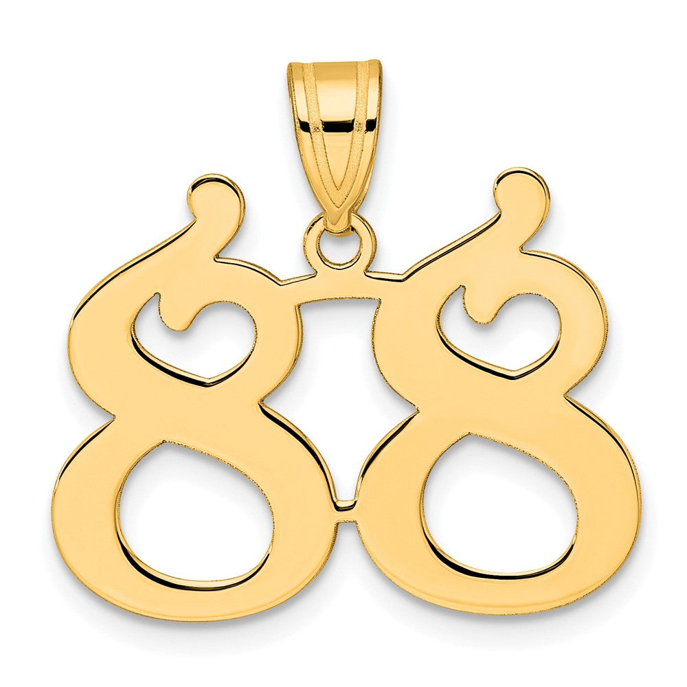 14k Polished Number 88 Pendant