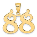 14k Polished Number 88 Pendant