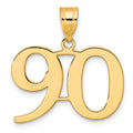 14k Polished Number 90 Pendant