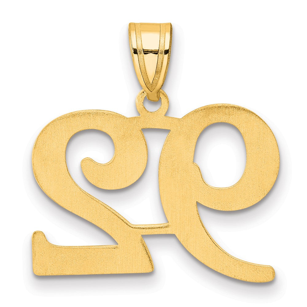 14k Polished Number 92 Pendant