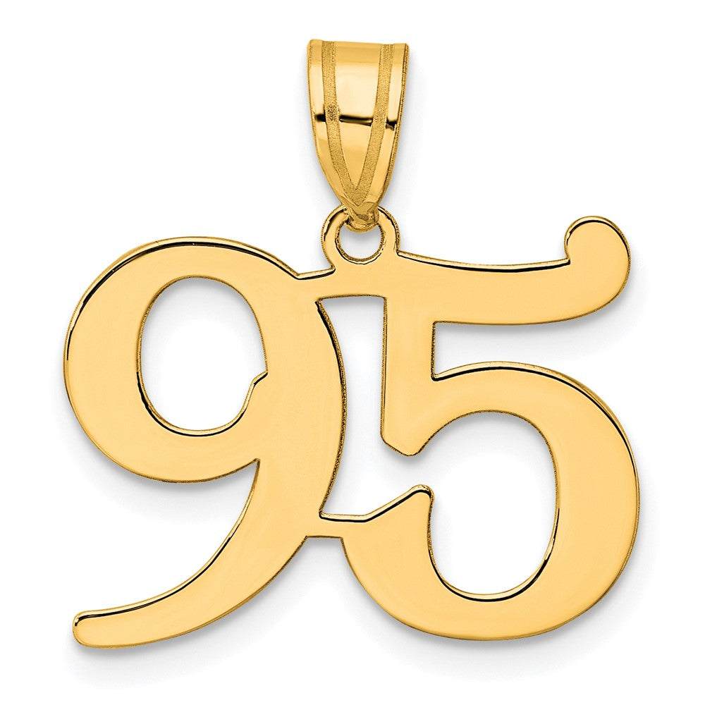 14k Polished Number 95 Pendant