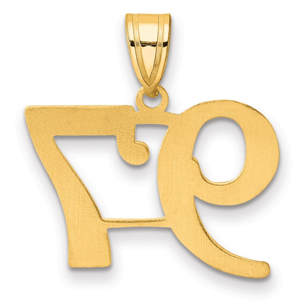 14k Polished Number 97 Pendant