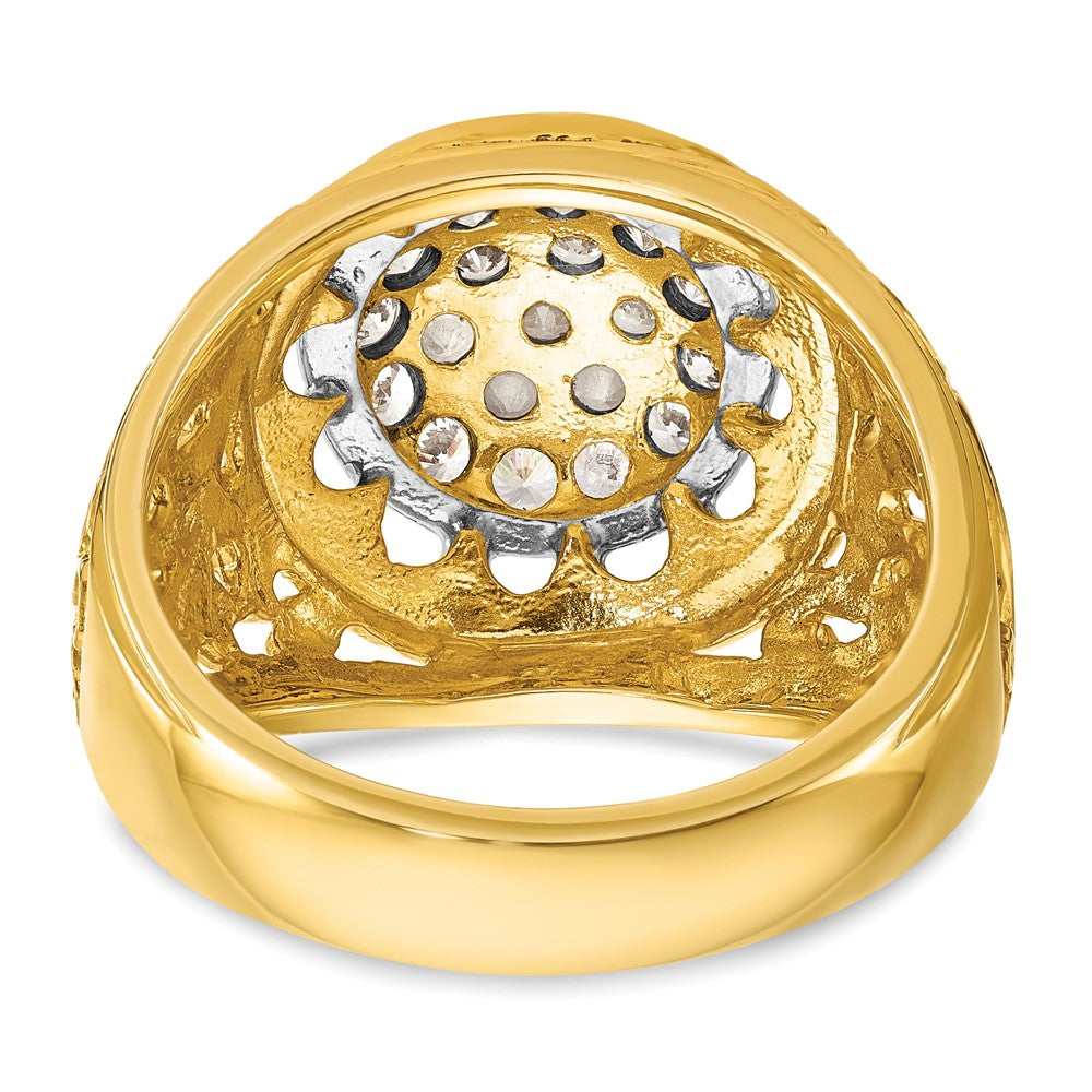 14k Two-tone IBGoodman Men's Polished Filigree Cluster Ring Mounting