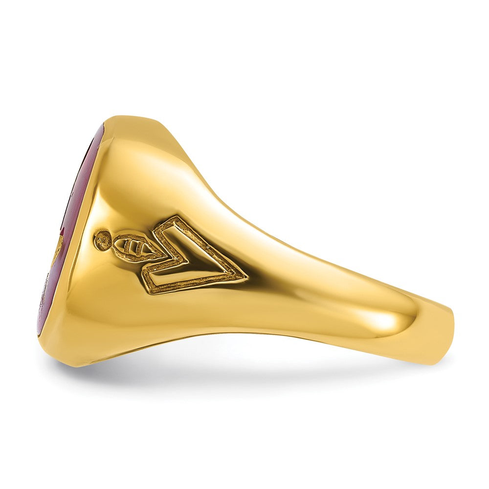 14k IBGoodman Men's Grooved Blue Lodge Master Masonic Ring Mounting