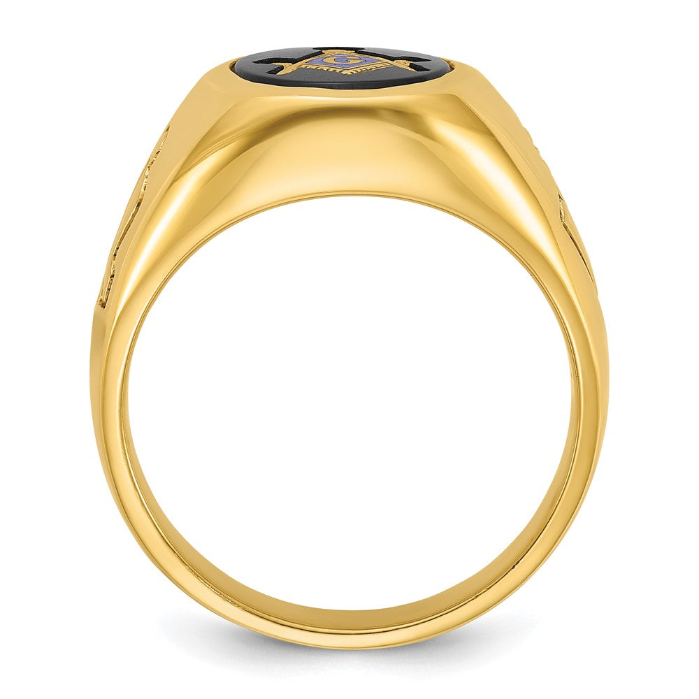 14k IBGoodman Men's Grooved Blue Lodge Master Masonic Ring Mounting