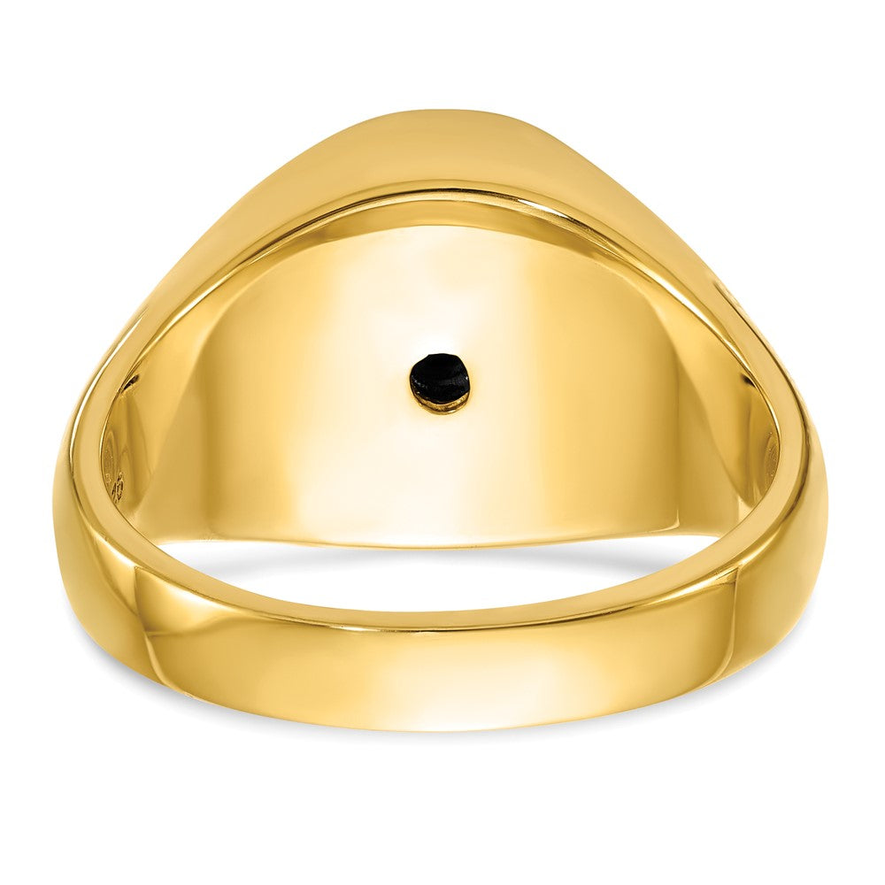 14k IBGoodman Men's Grooved Onyx Blue Lodge Master Masonic Ring