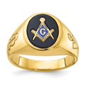 14k IBGoodman Men's Grooved Blue Lodge Master Masonic Ring Mounting