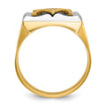 14ktt IBGoodman Men's Textured Blue Lodge Master Masonic Ring