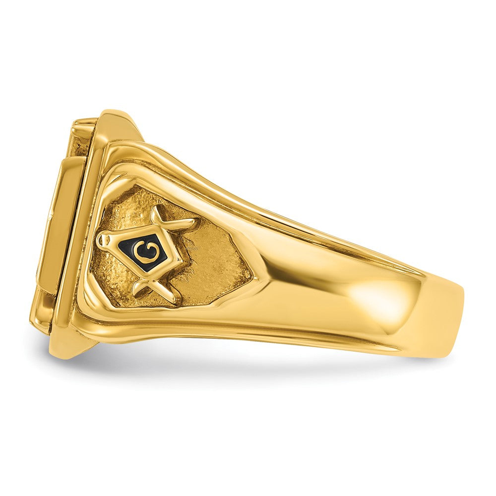 10k IBGoodman Men's Textured w/ Enamel Knights Templar Masonic Ring