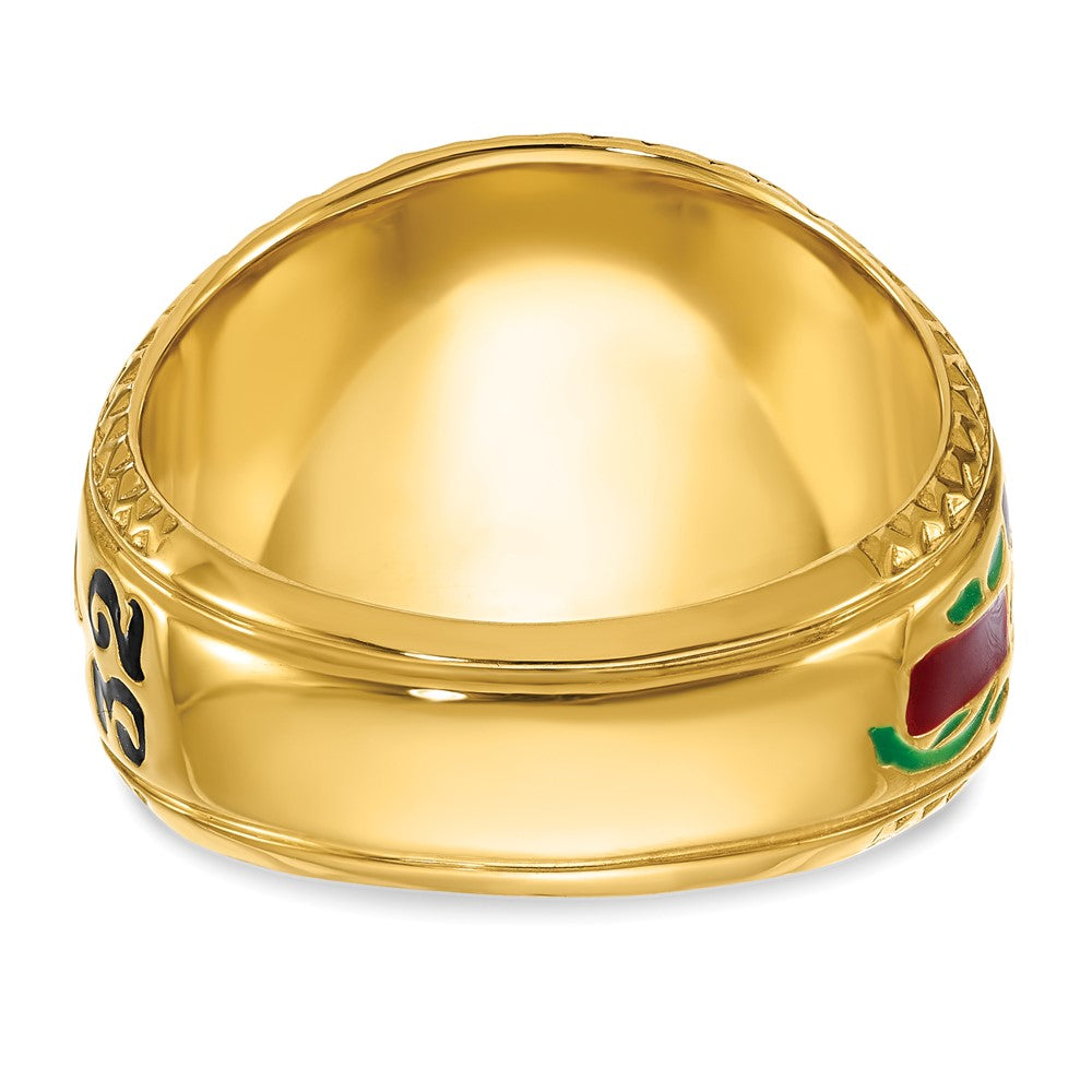 14ktt IBGoodman Men's Textured 32nd Scottish Rite Masonic Ring Mtg