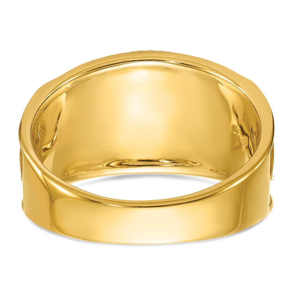 14ktt IBGoodman Men's Enameled & Dia 32nd Scottish Rite Masonic Ring