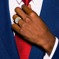 10ktt IBGoodman Men's Textured 32nd Scottish Rite Masonic Ring Mtg