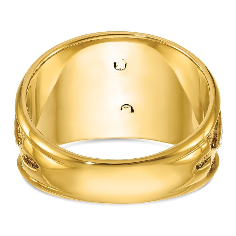 10ktt IBGoodman Men's Enamel & Dia 32nd Scottish Rite Masonic Ring