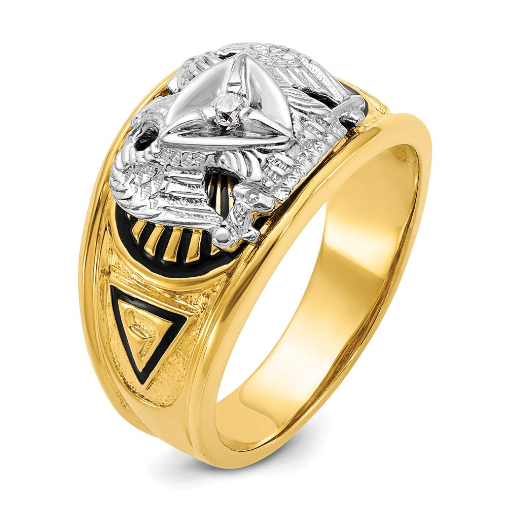 10ktt IBGoodman Men's Enameled 32nd Scottish Rite Masonic Ring Mtg