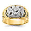 10ktt IBGoodman Men's Enameled & Dia 32nd Scottish Rite Masonic Ring