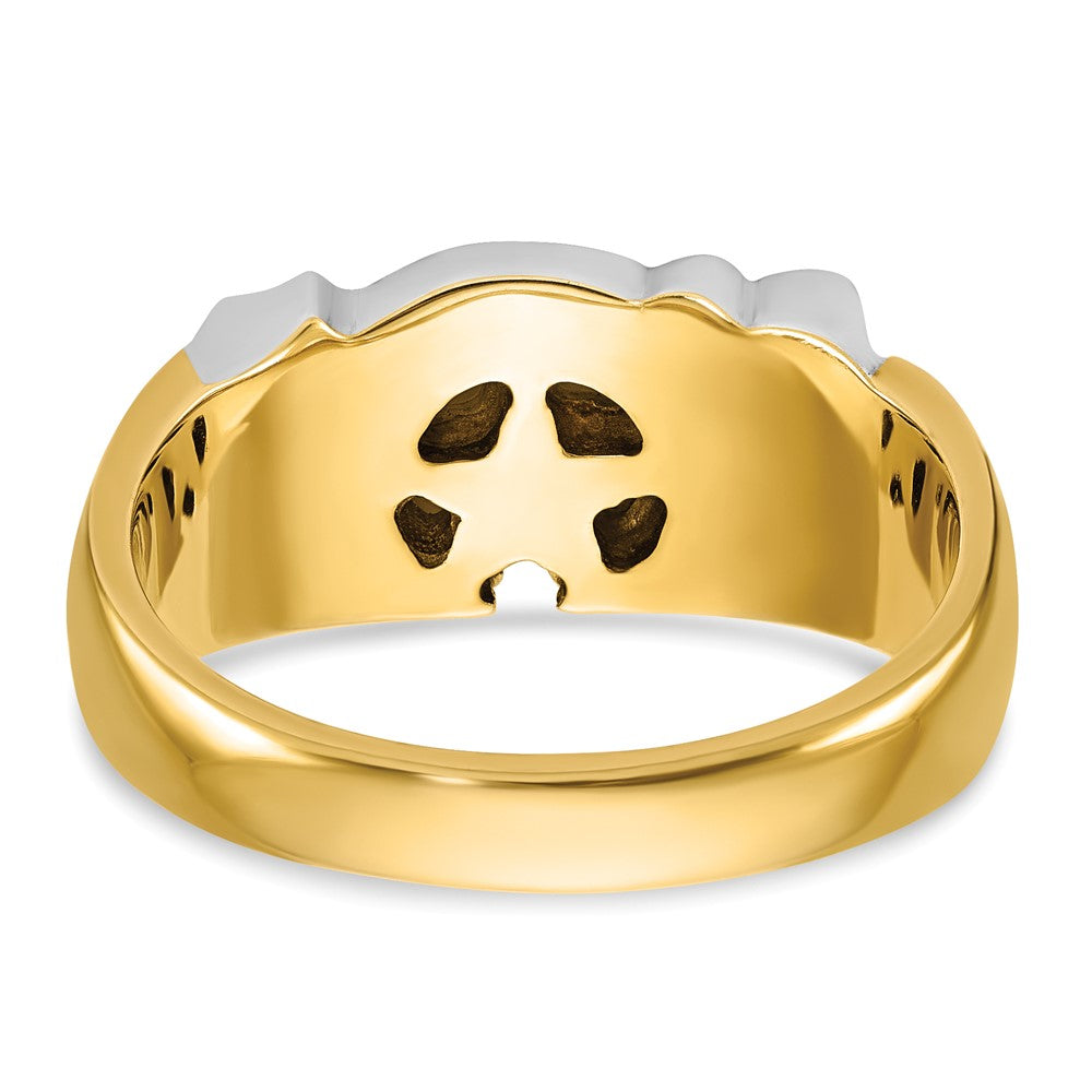 10ktt IBGoodman Men's Enamel and Diamond Masonic Shriner's Ring