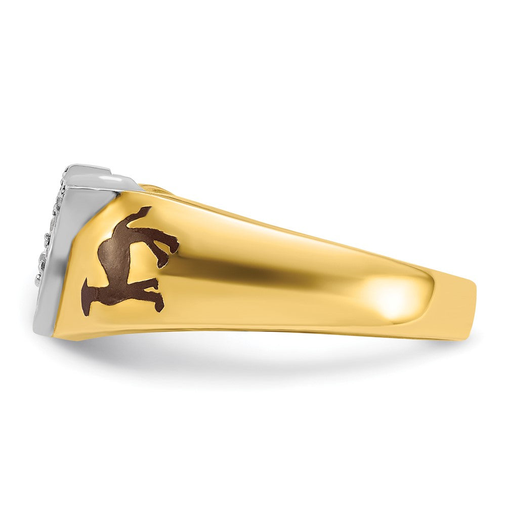14ktt IBGoodman Men's Polished Masonic Shriner's Ring Mounting