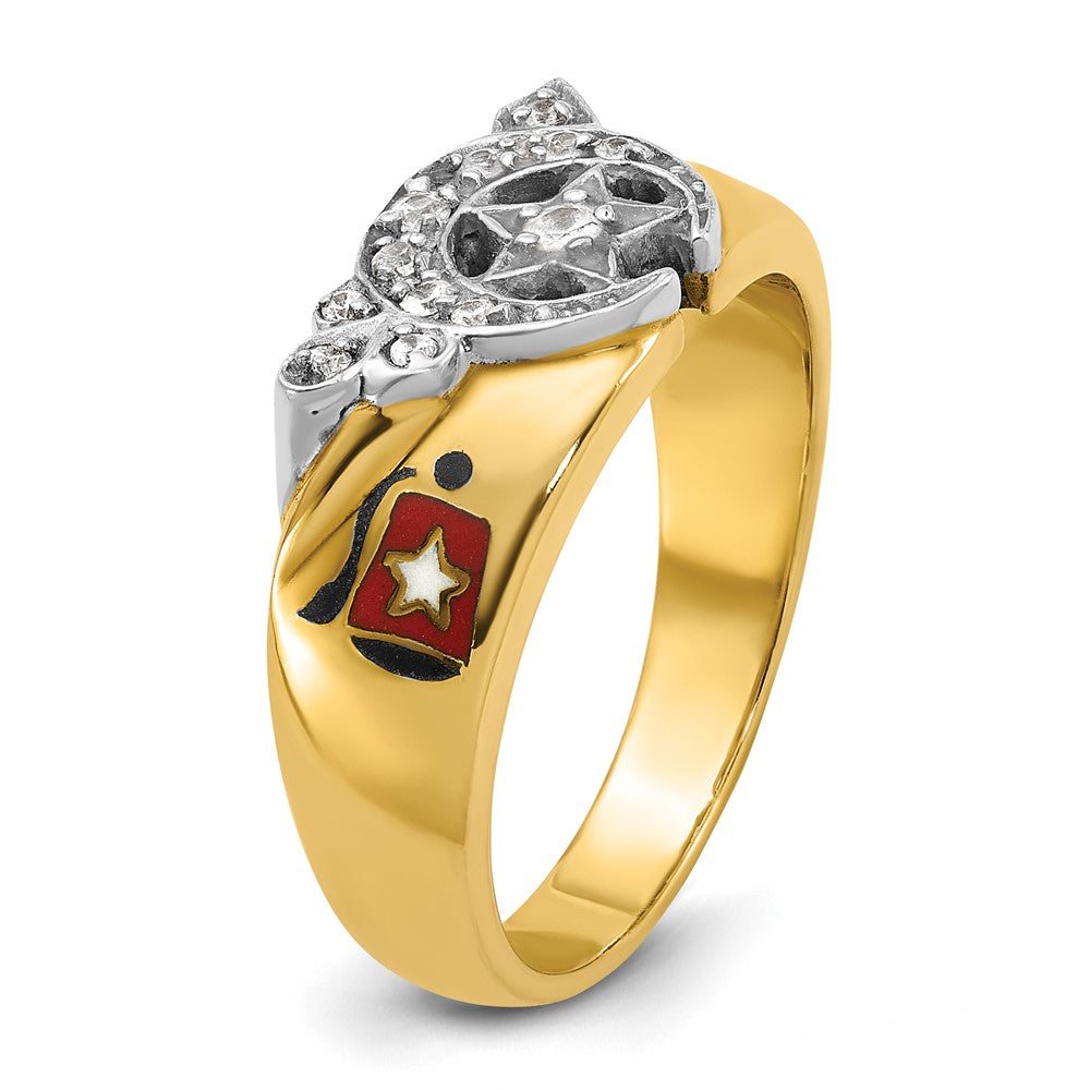 14ktt IBGoodman Men's Polished Masonic Shriner's Ring Mounting