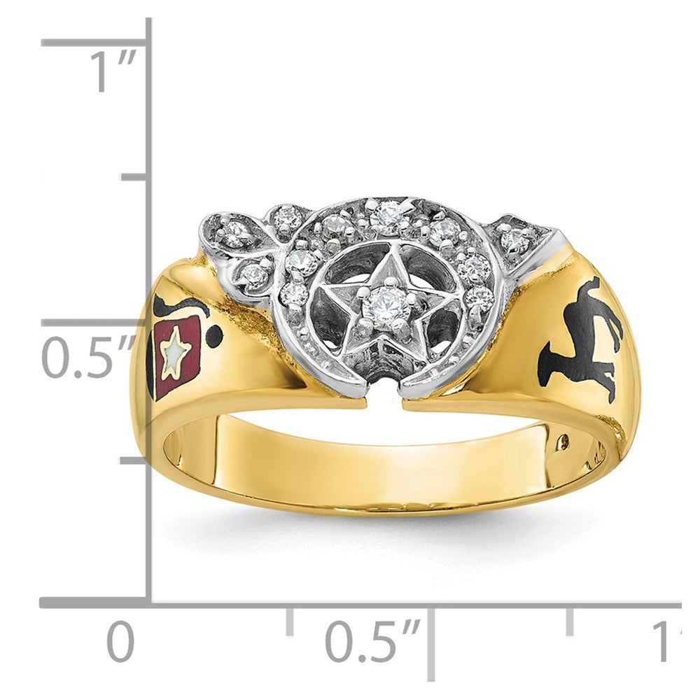 14ktt IBGoodman Men's Polished Masonic Shriner's Ring Mounting