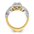 14ktt IBGoodman Men's Enamel & Diamond Eagle Masonic Shriner's Ring