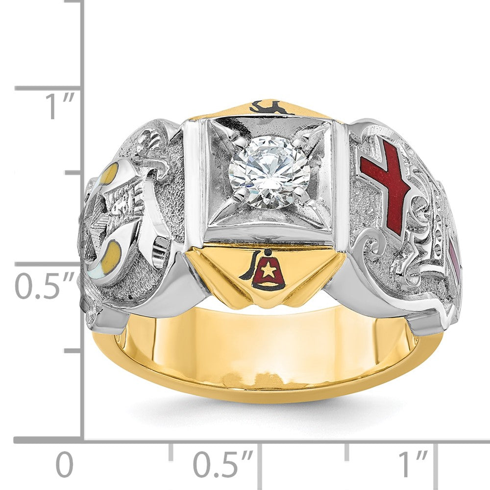 10ktt IBGoodman Men's Knights Templar Masonic Shriner's Ring Mtg