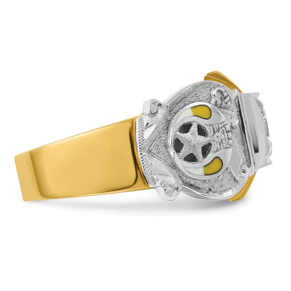 10ktt IBGoodman Men's Knights Templar Masonic Shriner's Ring Mtg