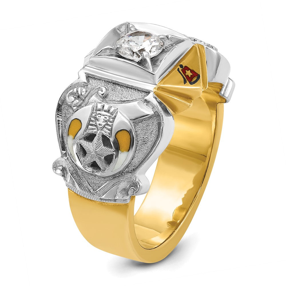 14ktt IBGoodman Men's Enameled & Dia Knights Templar Shriner's Ring