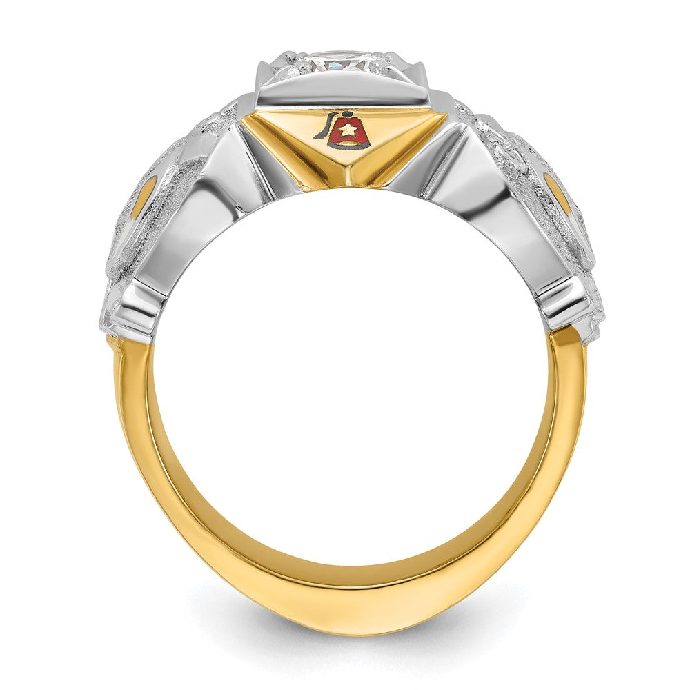 14ktt IBGoodman Men's Textured Masonic Shriner's Ring Mounting