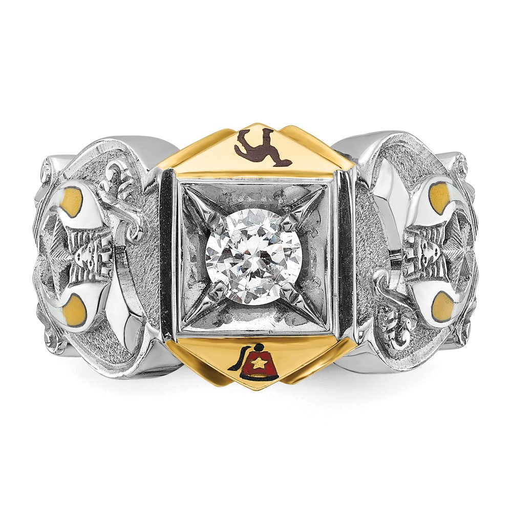 14ktt IBGoodman Men's Textured Masonic Shriner's Ring Mounting