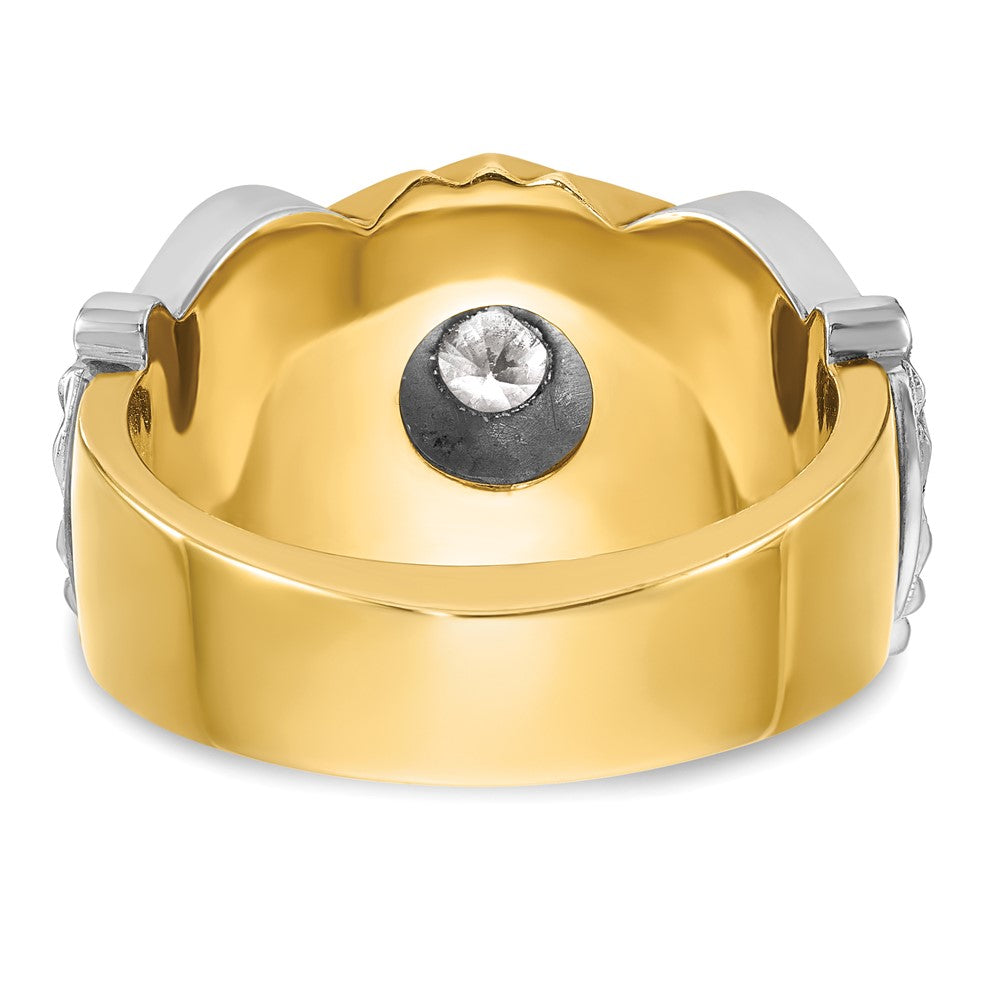 14ktt IBGoodman Men's Enameled & Diamond Masonic Shriner's Ring