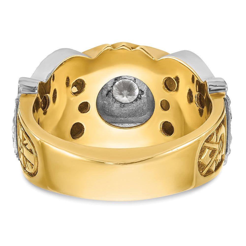 14ktt IBGoodman Men's Enamel & Diamond Eagle Masonic Shriner's Ring