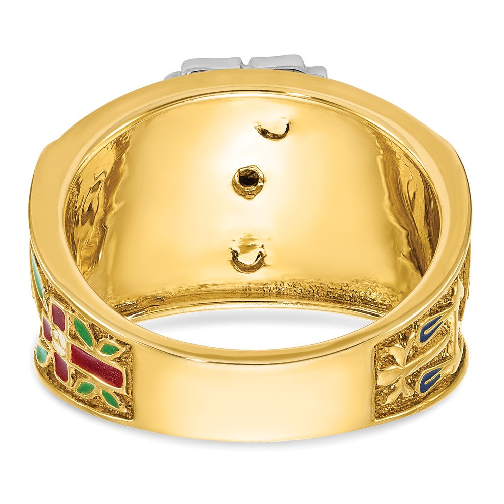 14ktt IBGoodman Men's Textured 32nd Scottish Rite Masonic Ring Mtg