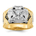 14ktt IBGoodman Men's Textured 32nd Scottish Rite Masonic Ring Mtg