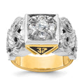 14ktt IBGoodman Men's Textured 32nd Scottish Rite Masonic Ring Mtg