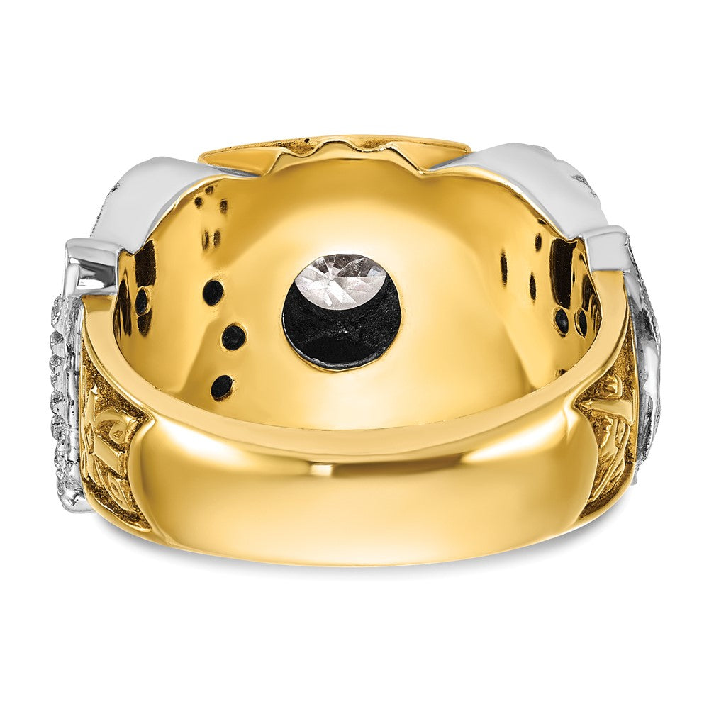 14ktt IBGoodman Men's Enamel & Diamond Eagle Masonic Shriner's Ring