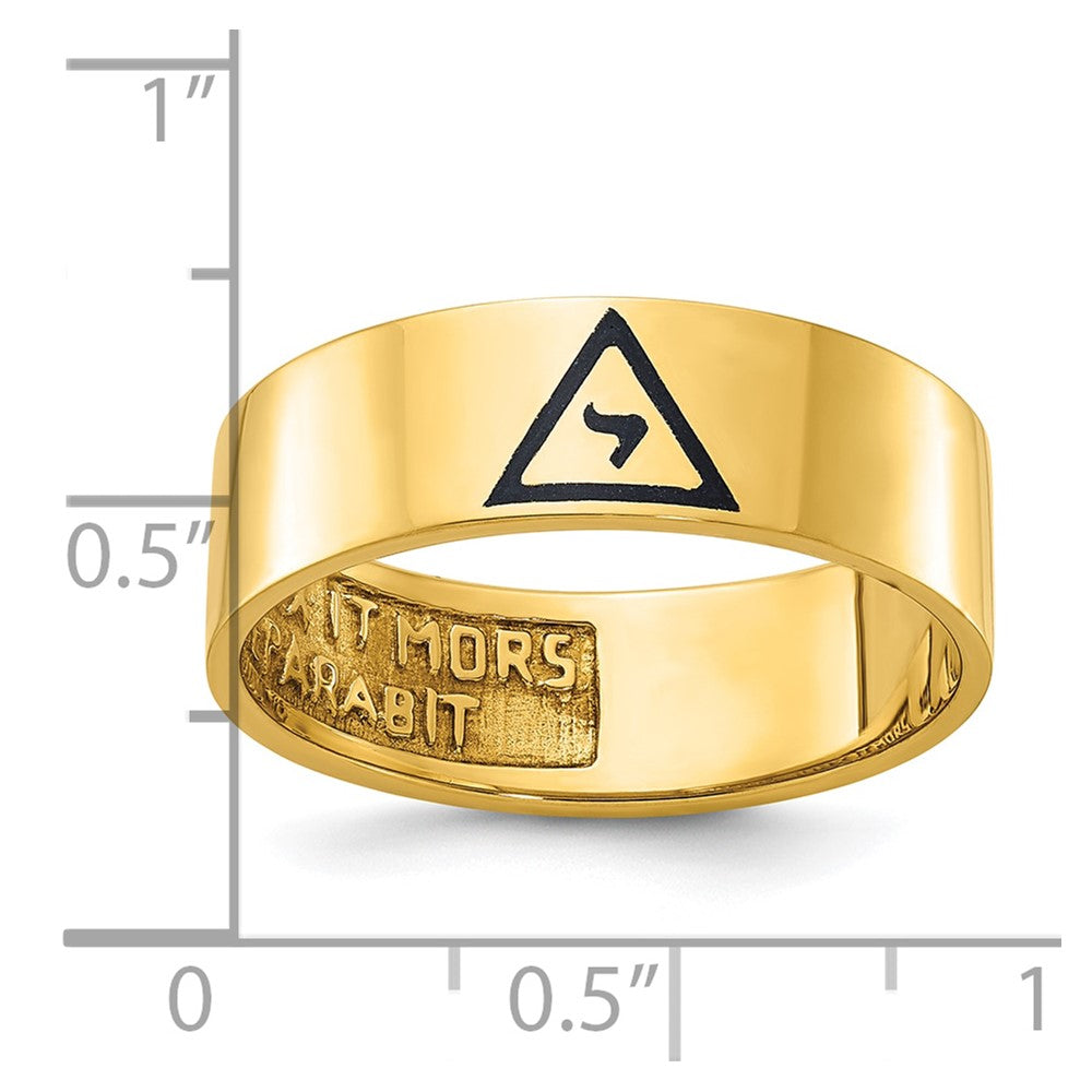 10k IBGoodman Men's Enameled 14th Degree Grand Elect Masonic Ring