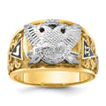 10ktt IBGoodman Men's Textured & Enameled 33rd Degree Masonic Ring