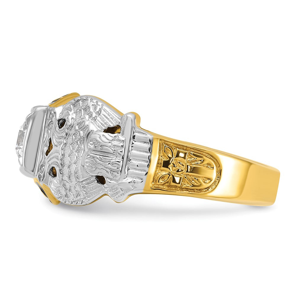 14ktt IBGoodman Men's Double Eagle Masonic Shriner's Ring Mounting