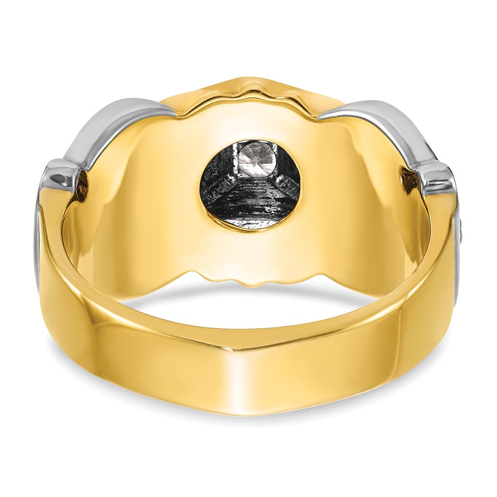 14ktt IBGoodman Men's Enameled & Diamond Blue Lodge Masonic Ring
