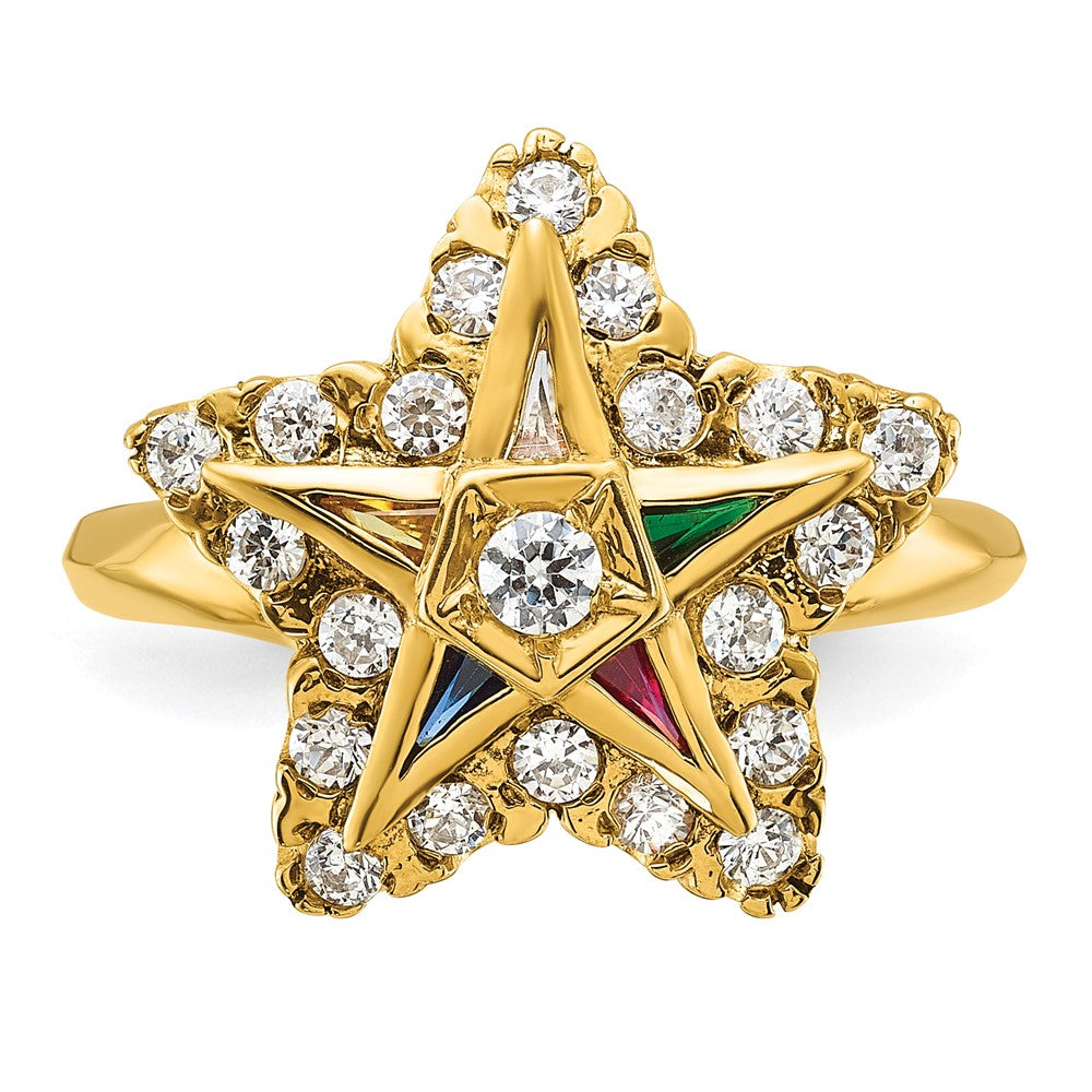 14k IBGoodman Women's Polished Eastern Star Masonic Ring Mounting