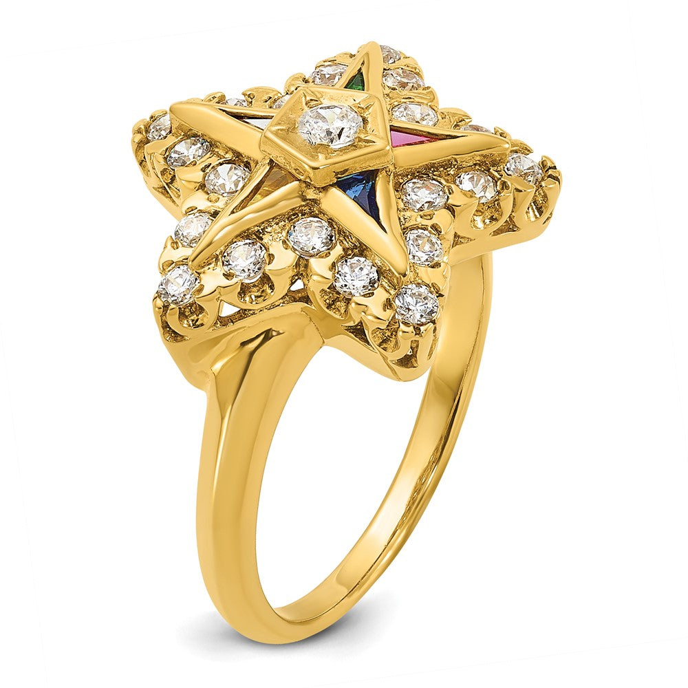 14k IBGoodman Women's Polished Eastern Star Masonic Ring Mounting