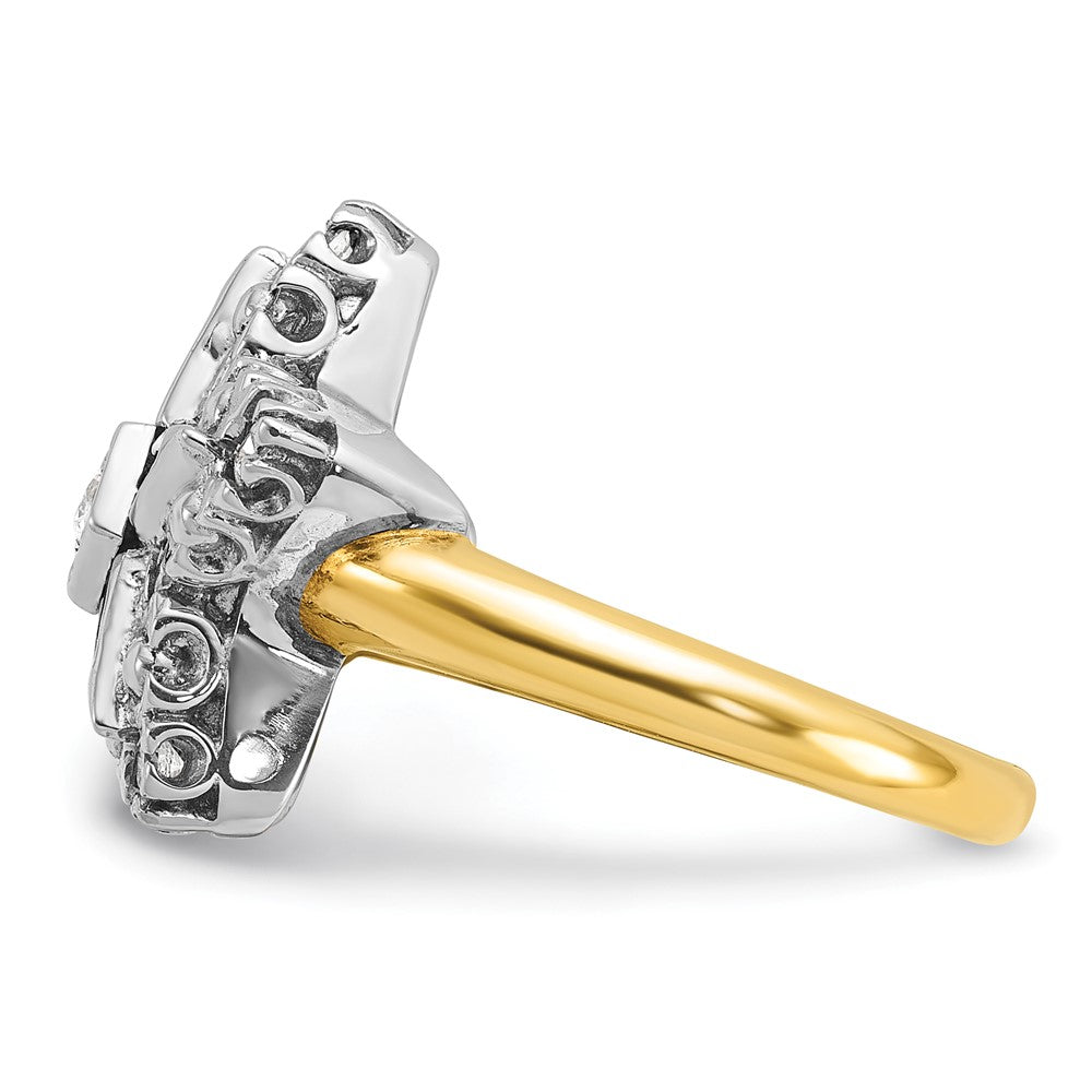 10ktt IBGoodman Women's Polished Eastern Star Masonic Ring Mounting
