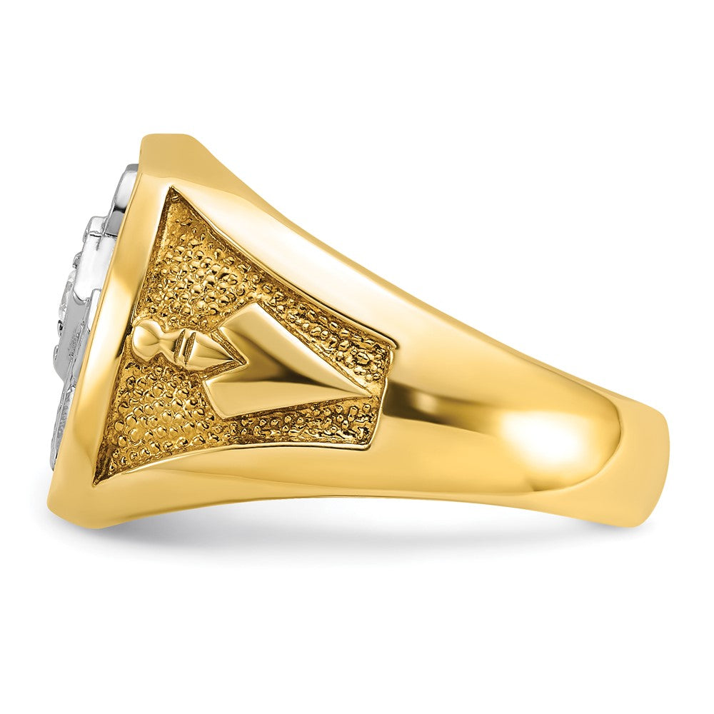 14k IBGoodman Men's Textured Blue Lodge Masonic Ring Mounting