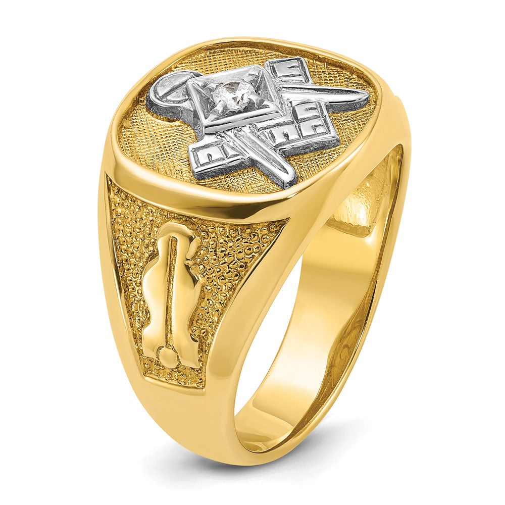 14k IBGoodman Men's Textured Blue Lodge Masonic Ring Mounting