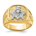 14k IBGoodman Men's Textured Blue Lodge Masonic Ring Mounting